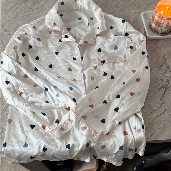 Heart Patterned Pajama Set - Picture 2 of 2